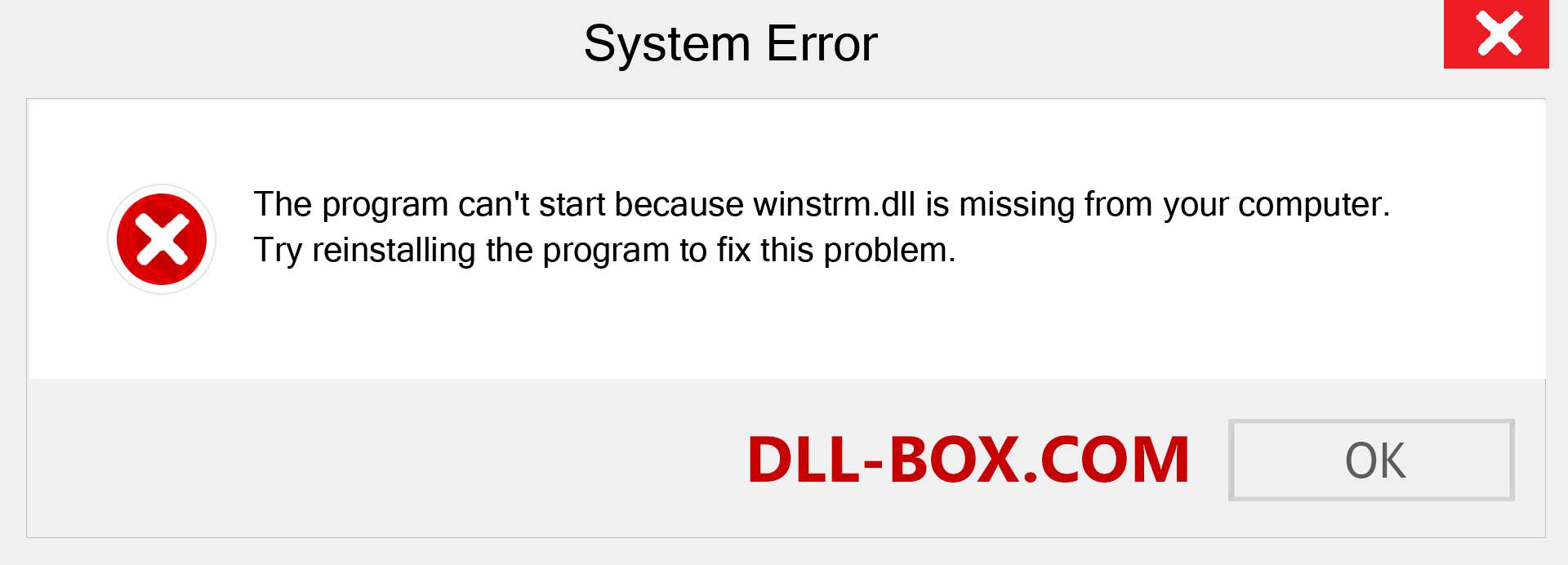  winstrm.dll file is missing?. Download for Windows 7, 8, 10 - Fix  winstrm dll Missing Error on Windows, photos, images