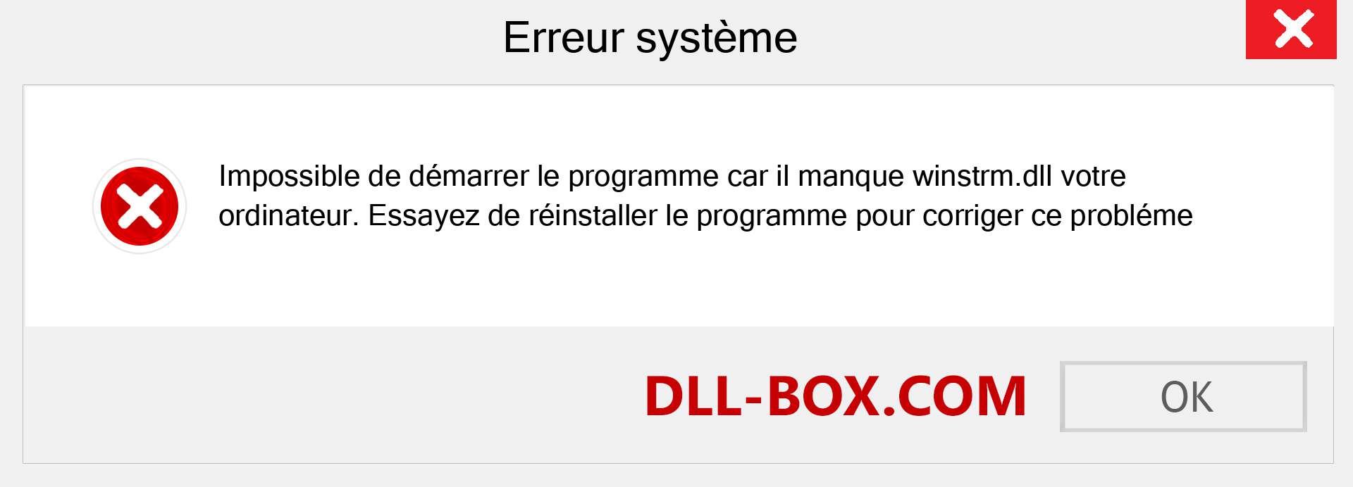 Le fichier winstrm.dll est manquant ?. Télécharger pour Windows 7, 8, 10 - Correction de l'erreur manquante winstrm dll sur Windows, photos, images